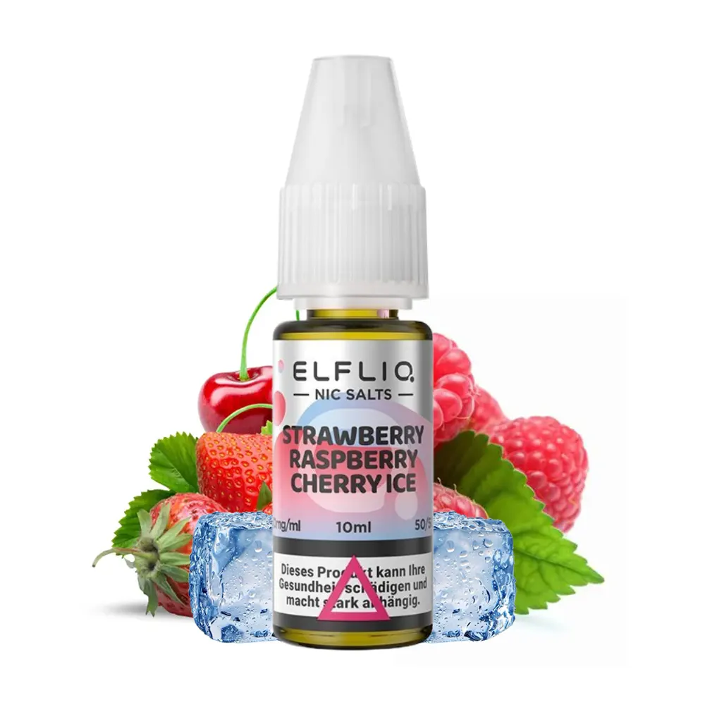 Elfliq Strawberry Raspberry Cherry Ice Liquid 10ml